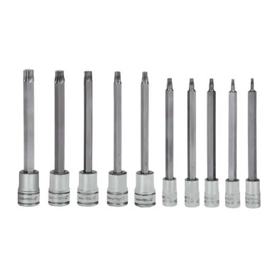 Kit Chaves Caixa c/Bit Torx Longos, 1/4" e 3/8"