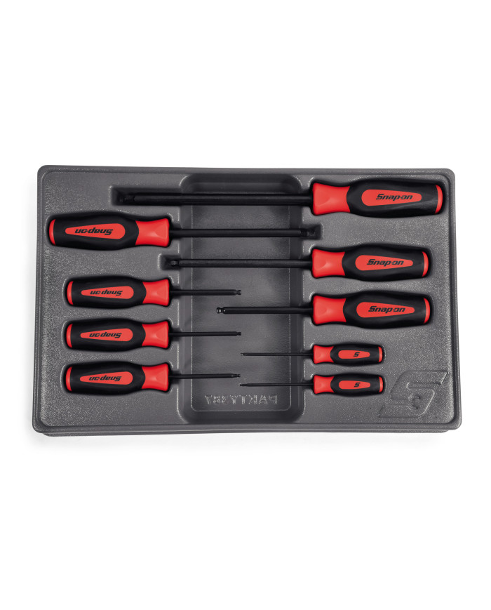 Juego de destornilladores métricos hexagonales de bola Instinct® de 9 piezas (2-10 mm)