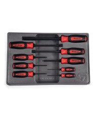 Juego de destornilladores métricos hexagonales de bola Instinct® de 9 piezas (2-10 mm)