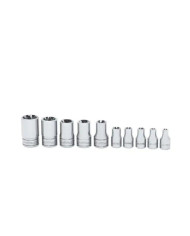 Juego de 10 vasos TORX® poco profundos con punta combinada (E4-E18)