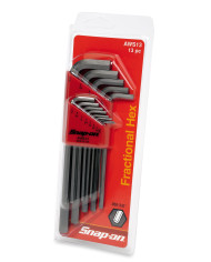 13 pc SAE L-Shaped Hex Wrench Set (1/20–3/8")