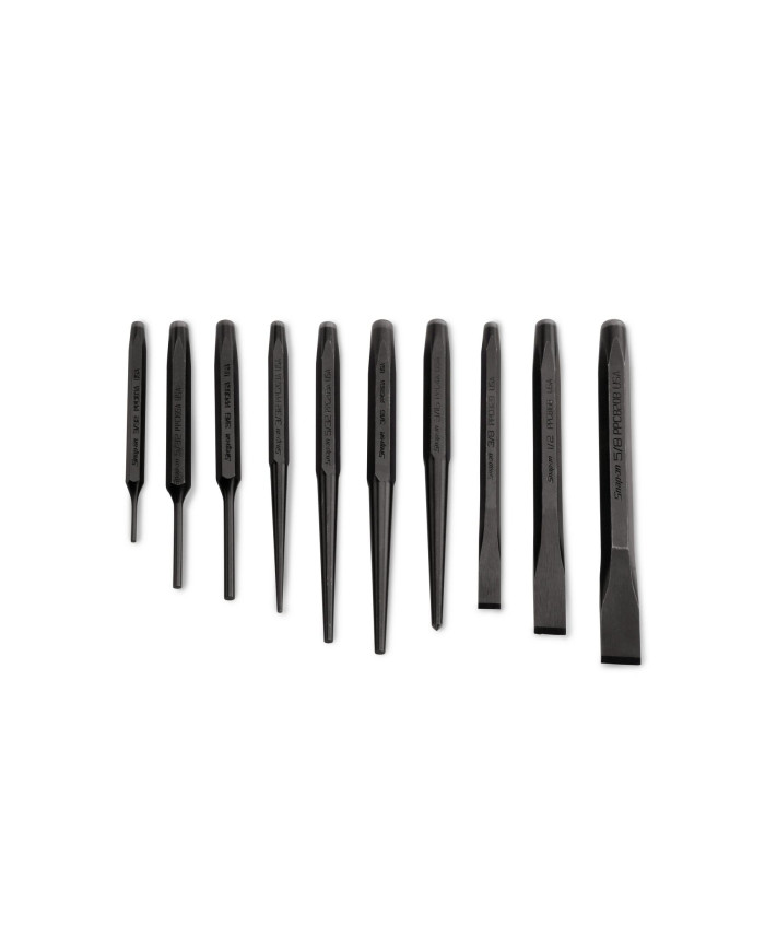 Set of 10 Steel Punches with 10 Heat Treatments - Snap-on
